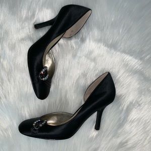 Nine West Dressy/Formal Satin Heels w/ Rhinestones